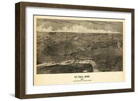 Saint Paul, Minnesota - Panoramic Map-Lantern Press-Framed Art Print