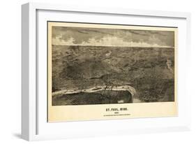 Saint Paul, Minnesota - Panoramic Map-Lantern Press-Framed Art Print