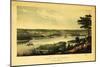 Saint Paul, Minnesota - Panoramic Map-Lantern Press-Mounted Art Print