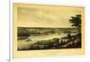 Saint Paul, Minnesota - Panoramic Map-Lantern Press-Framed Art Print