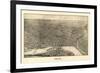 Saint Paul, Minnesota - Panoramic Map-Lantern Press-Framed Premium Giclee Print