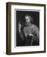 Saint Paul of Tarsus Rabbi Tentmaker Missionary Depicted Preaching-null-Framed Art Print