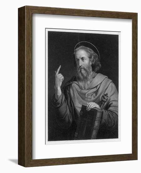 Saint Paul of Tarsus Rabbi Tentmaker Missionary Depicted Preaching-null-Framed Art Print