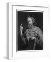 Saint Paul of Tarsus Rabbi Tentmaker Missionary Depicted Preaching-null-Framed Art Print