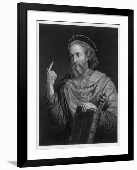 Saint Paul of Tarsus Rabbi Tentmaker Missionary Depicted Preaching-null-Framed Art Print