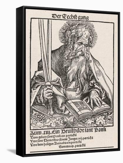 Saint Paul of Tarsus Rabbi Tentmaker Missionary Reading Book Swords in Hand-null-Framed Stretched Canvas