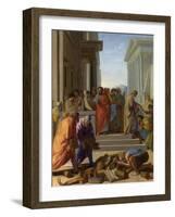 Saint Paul Preaching at Ephesus, 1649 (Oil on Canvas)-Eustache Le Sueur-Framed Giclee Print