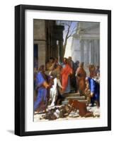 Saint Paul Preaching at Ephesus, 1649-Eustache Le Sueur-Framed Giclee Print