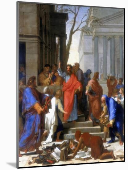 Saint Paul Preaching at Ephesus, 1649-Eustache Le Sueur-Mounted Giclee Print