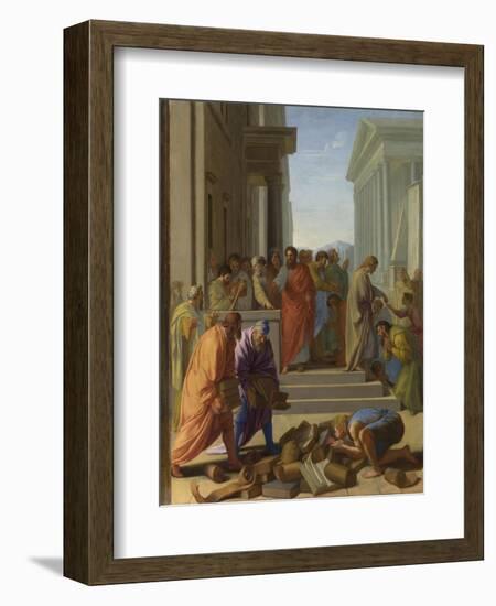 Saint Paul Preaching at Ephesus, 1649-Eustache Le Sueur-Framed Giclee Print