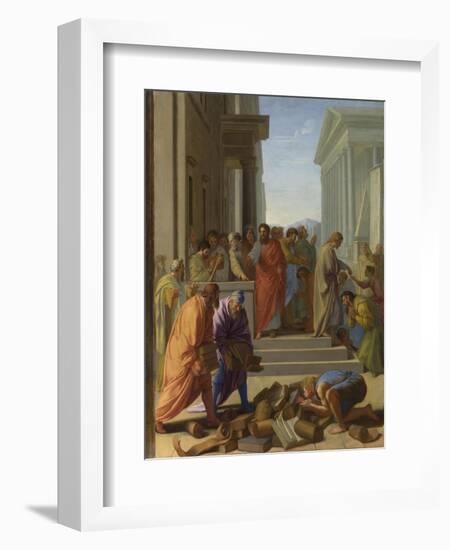 Saint Paul Preaching at Ephesus, 1649-Eustache Le Sueur-Framed Giclee Print
