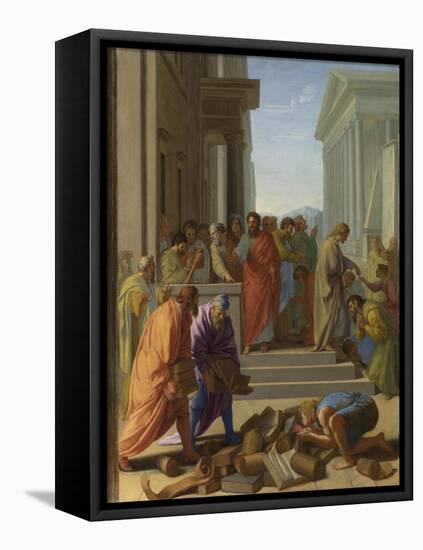 Saint Paul Preaching at Ephesus, 1649-Eustache Le Sueur-Framed Stretched Canvas