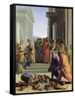 Saint Paul Preaching in Ephesus-Eustache Le Sueur-Framed Stretched Canvas