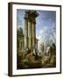 Saint Paul Prophesying Amongst the Ruins, ca. 1735-Giovanni Paolo Panini-Framed Giclee Print