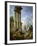 Saint Paul Prophesying Amongst the Ruins, ca. 1735-Giovanni Paolo Panini-Framed Giclee Print