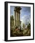 Saint Paul Prophesying Amongst the Ruins, ca. 1735-Giovanni Paolo Panini-Framed Giclee Print