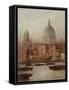 Saint Paul's from Bankside-Frederick E.J. Goff-Framed Stretched Canvas