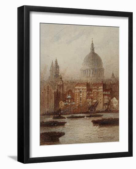 Saint Paul's from Bankside-Frederick E.J. Goff-Framed Giclee Print