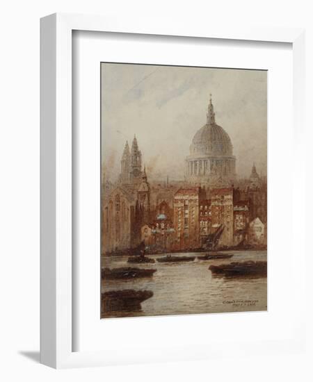 Saint Paul's from Bankside-Frederick E.J. Goff-Framed Giclee Print