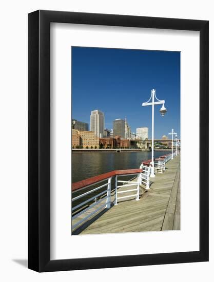 Saint Paul Skyline Form the Harriet Island Marina, St. Paul, Minnesota, USA-PhotoImages-Framed Photographic Print