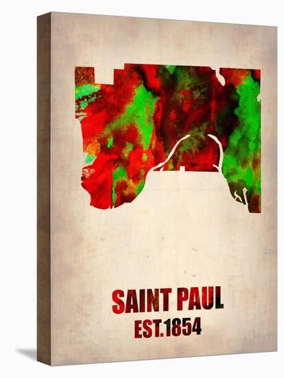 Saint Paul Watercolor Map-NaxArt-Stretched Canvas