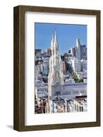 Saint Peter and Paul Catholic Church Steeples Houses San Francisco, California-William Perry-Framed Photographic Print