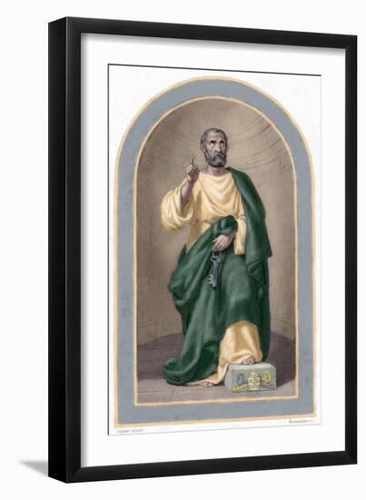 Saint Peter (C. 1 B.C.-67 A.C). Apostle of Jesus Christ and First Pope of the Catholic Church. Colo-Tarker-Framed Giclee Print