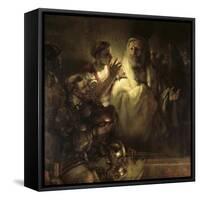 Saint Peter Denying Christ-Rembrandt van Rijn-Framed Stretched Canvas