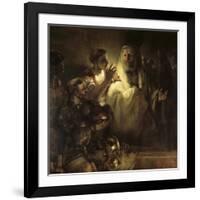 Saint Peter Denying Christ-Rembrandt van Rijn-Framed Giclee Print