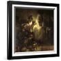 Saint Peter Denying Christ-Rembrandt van Rijn-Framed Giclee Print