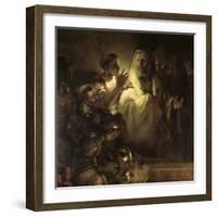 Saint Peter Denying Christ-Rembrandt van Rijn-Framed Giclee Print