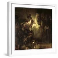 Saint Peter Denying Christ-Rembrandt van Rijn-Framed Giclee Print