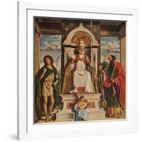 Saint Peter enthroned with Saints, John the Baptist and Saint Paul', c1516-Giovanni Battista Cima da Conegliano-Framed Giclee Print