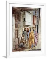 Saint Peter Following Saint John as He Heals The Sick with His Shadow-Masaccio-Framed Giclee Print