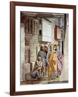 Saint Peter Following Saint John as He Heals The Sick with His Shadow-Masaccio-Framed Giclee Print