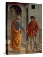 Saint Peter Hands the Tribute to the Tax Collector-Masaccio-Stretched Canvas