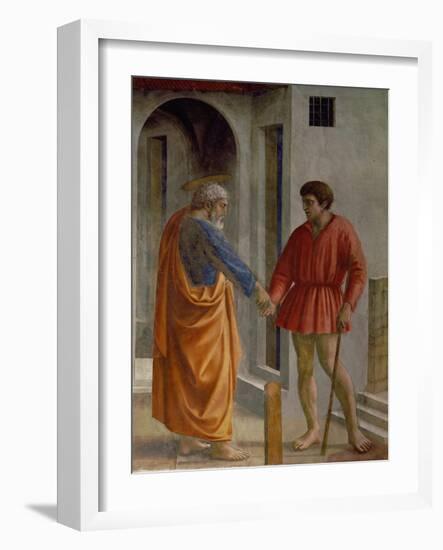 Saint Peter Hands the Tribute to the Tax Collector-Masaccio-Framed Giclee Print