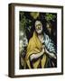 Saint Peter in Penitence, 1585-1590-El Greco-Framed Giclee Print