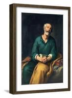 Saint Peter in Tears, C. 1655-Bartolomé Estebàn Murillo-Framed Premium Giclee Print