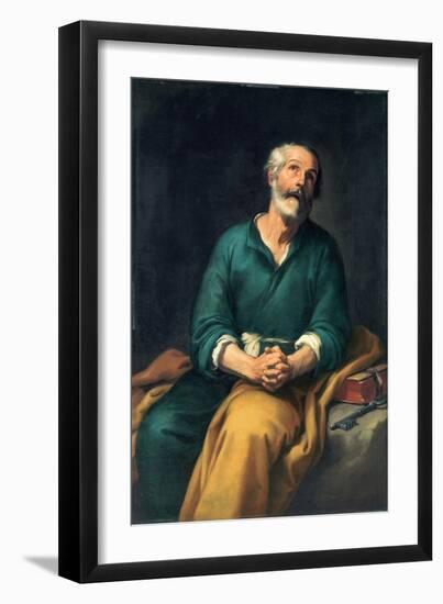 Saint Peter in Tears, C. 1655-Bartolomé Estebàn Murillo-Framed Giclee Print