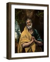 Saint Peter in Tears-El Greco-Framed Giclee Print