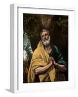 Saint Peter in Tears-El Greco-Framed Giclee Print
