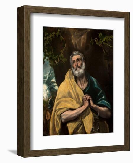 Saint Peter in Tears-El Greco-Framed Giclee Print