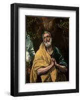 Saint Peter in Tears-El Greco-Framed Giclee Print