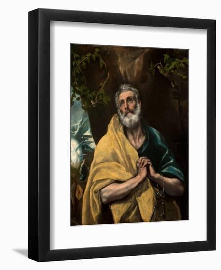 Saint Peter in Tears-El Greco-Framed Giclee Print