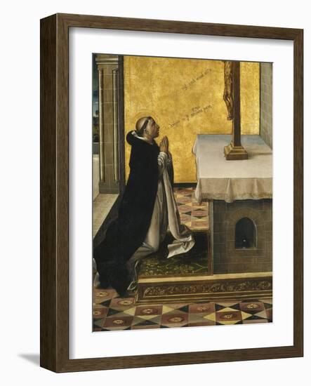 Saint Peter Martyr at Prayer, 1493-1499-Pedro Berruguete-Framed Giclee Print