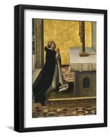 Saint Peter Martyr at Prayer, 1493-1499-Pedro Berruguete-Framed Giclee Print