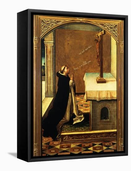 Saint Peter Martyr at Prayer-Pedro Berruguete-Framed Stretched Canvas