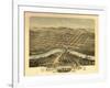 Saint Peter, Minnesota - Panoramic Map-Lantern Press-Framed Art Print