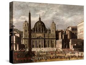 Saint Peter's Basilica, Rome, Ca. 1630-Viviano Codazzi-Stretched Canvas